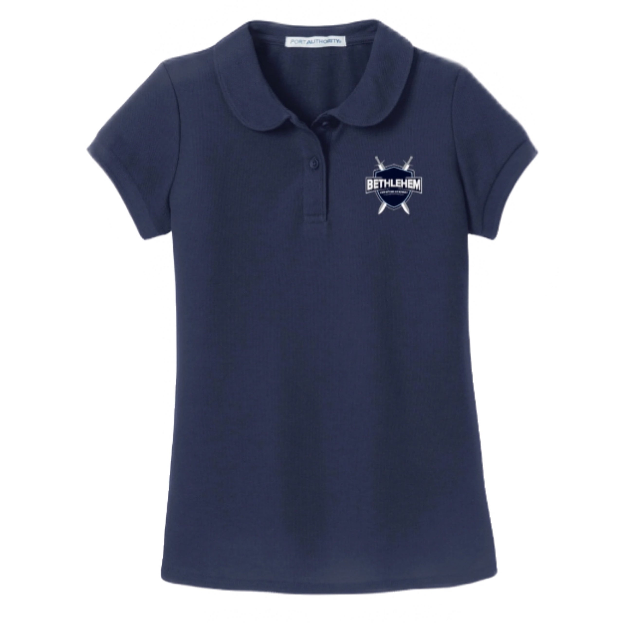 Navy blue polo shirt girls store